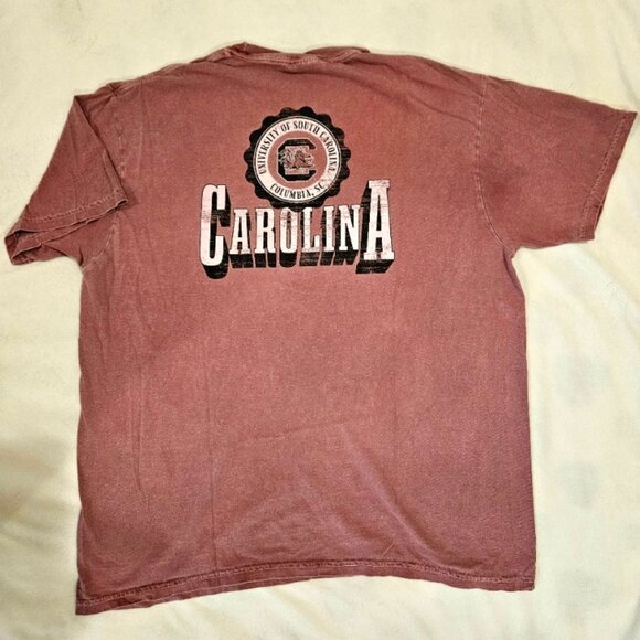 Comfort Colors University of South Carolina T Shirt XL Garnet USC Gamecocks - Picture 2 of 2